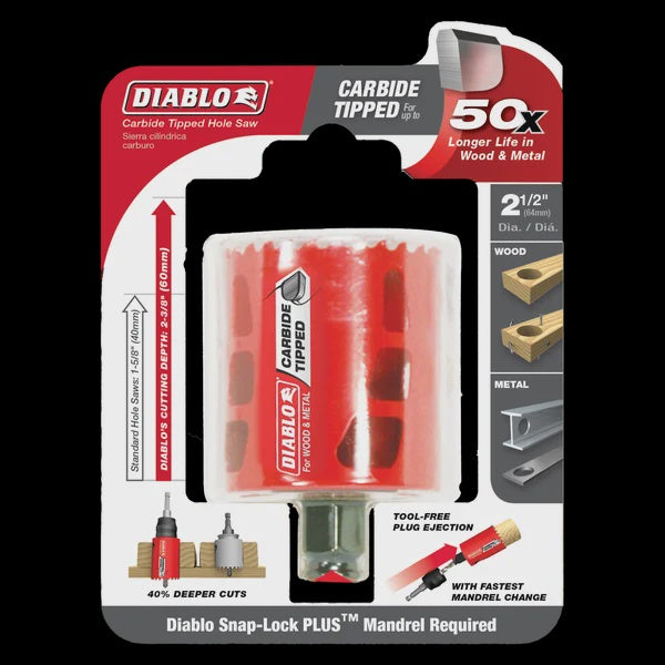 2-1/2" Carbide Teeth Hole Saw for Wood and Metal