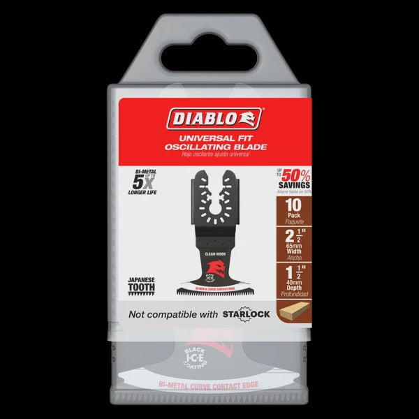 2-1/2" Demo Demon™ Universal Fit Bi-Metal Oscillating Blades for Clean Wood (10-pk)