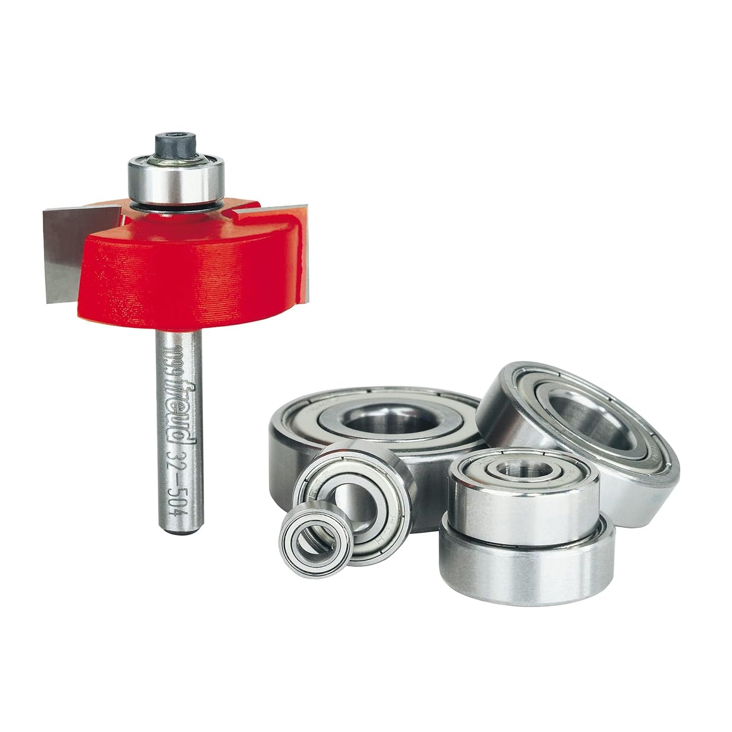 32-504 flush, 1/8",1/4",5/16",3/8",7/16",1/2" Depth Rabbeting Bit with Bearings