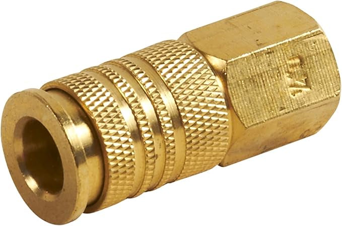 Metabo HPT Universal Coupler, 1/4" Body Size, Brass, 6 Ball, 1/4" Thread Size, Female
