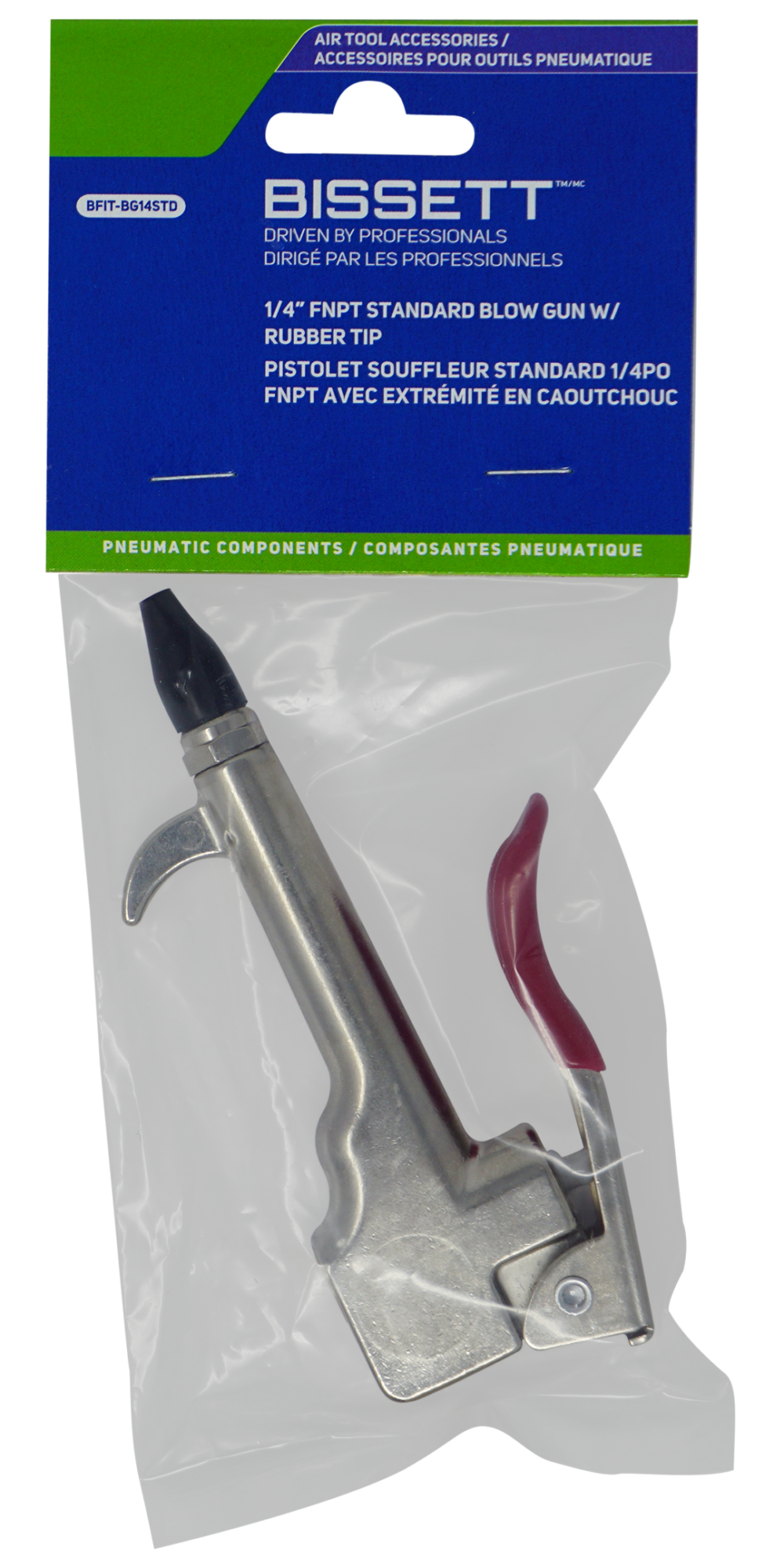 BAF-BG14STD 1/4" FNPT STD BLOW GUN W/ RUBBER TIP