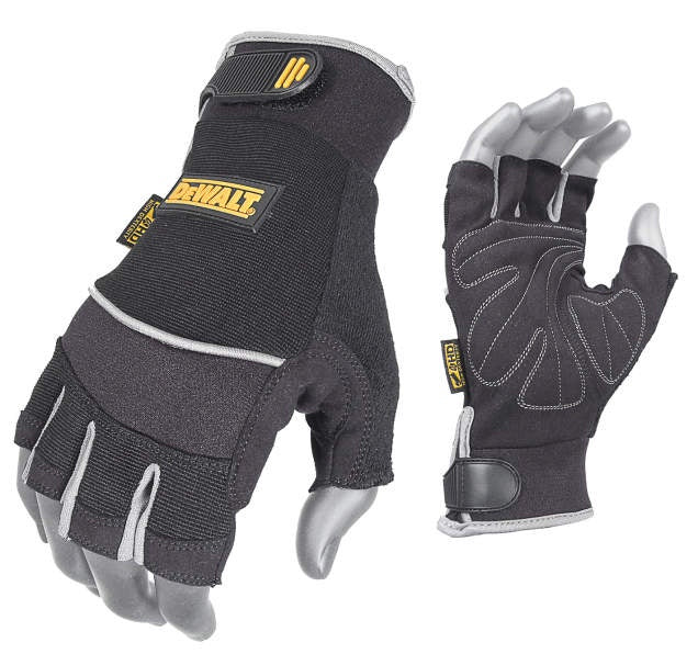 DEWALT DPG230 Synthetic Leather Technician's Fingerless Gloves