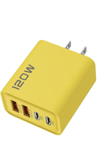 120W 4Ports USB-C PD Wall Charger Quick Charge 3.0 Fast Charging OTP Mobile Phone Adapter