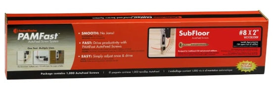 PamFast #8 x 2" PAM Subfloor Yellow Zinc Screws WCYZ8200