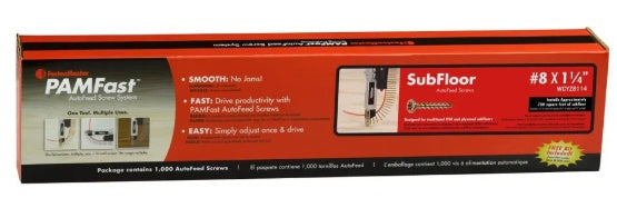 PamFast #8 x 1-1/4" PAM Subfloor Yellow Zinc Screws WCYZ8114