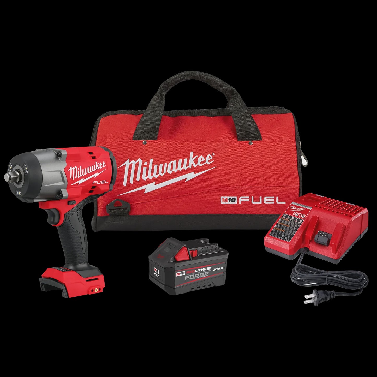 M18 FUEL 1/2" High Torque Impact Wrench w/ Friction Ring REDLITHIUM FORGE Kit