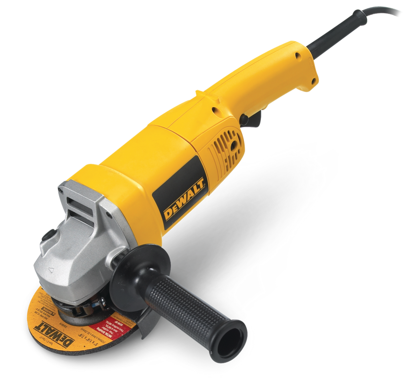 DEWALT DW831 12A Medium Corded Angle Grinder with Auxiliary Handle & Guard, 5-in