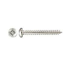 H Paulin 8x3 Self-Tapping Screw, #8-15 Thread, 3 in OAL, Pan Head, Square Socket Drive, Carbon Steel-100 pcs
