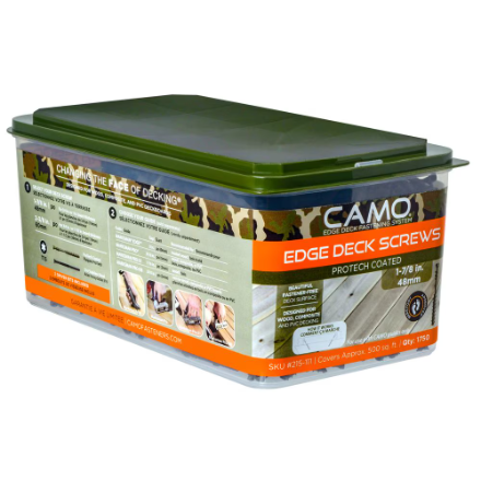 Hillman 215-111 CAMO #7 X 1-7/8-inch Star Drive Trim Head Deck Fasteners In Green - 1750-Piece