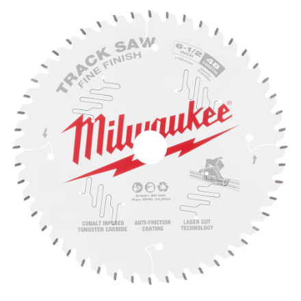 Milwaukee Tool 6-1/2 in. x 48 TPI Carbide Fine Finish Track Saw Blade (1-Pack)