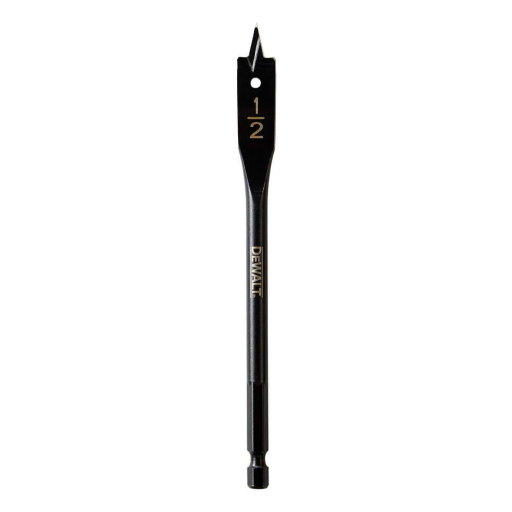 DEWALT DW1574 Spade Drill Bit 1/2 in Dia 6 in OAL 1/4 in Dia Shank Hex Shank