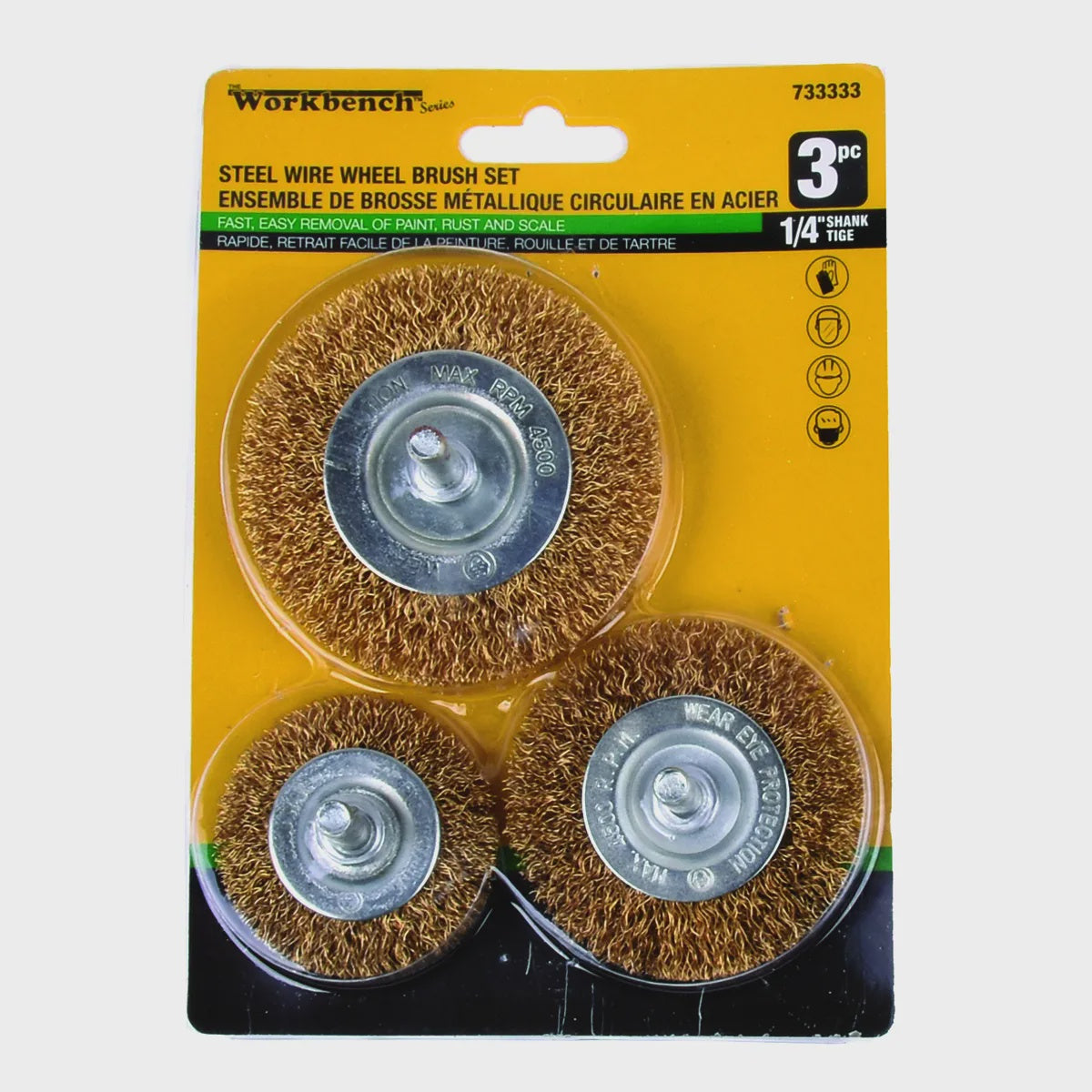 Tooltech Xpert 3PC Steel Wire Wheel Brushes Set