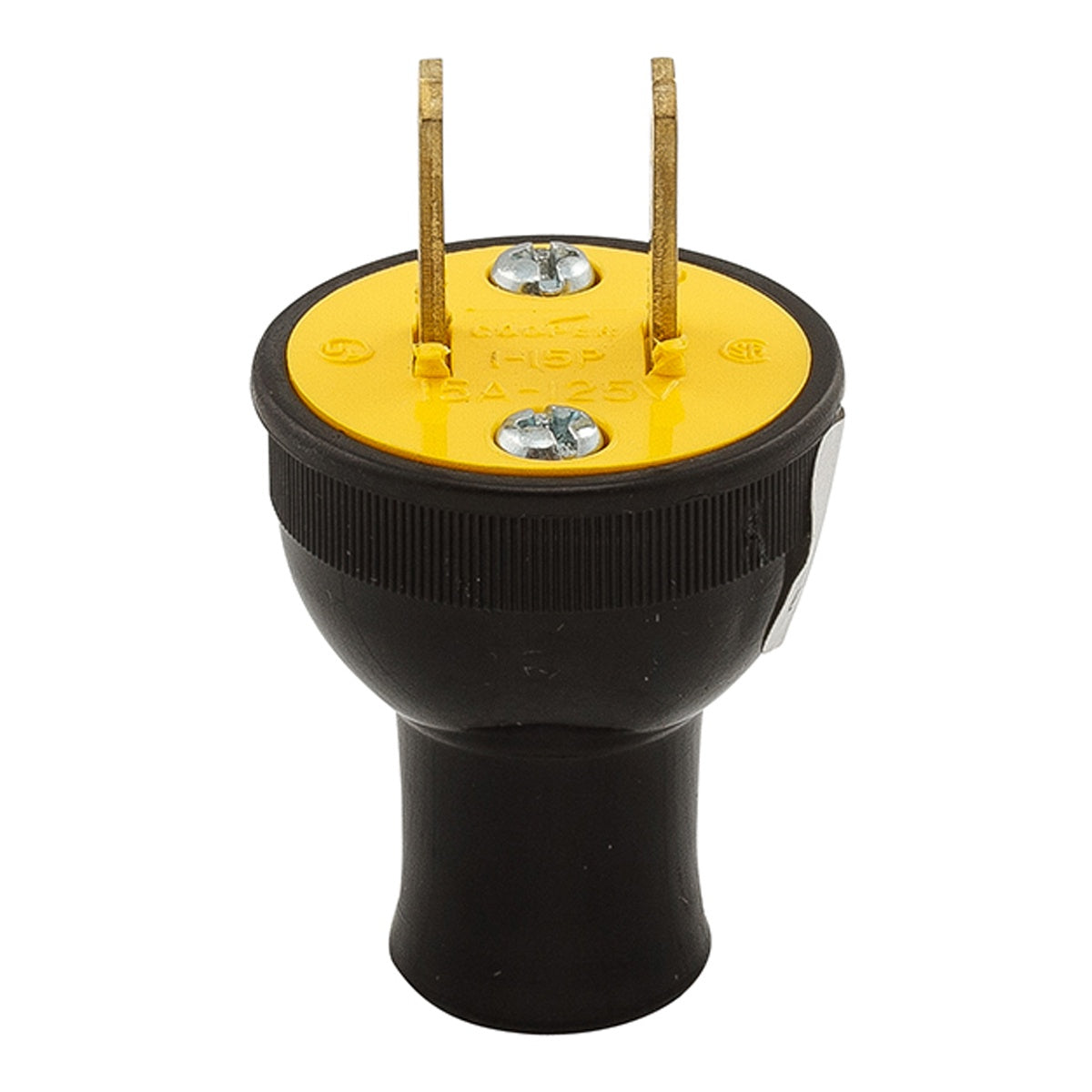 Electrical Plug Round 15A-125V 2-Wire Black