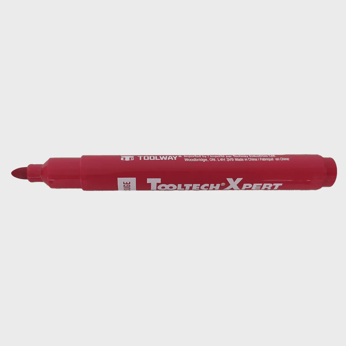Toolway 191085 12PK Permanent Marker Round Tip Red