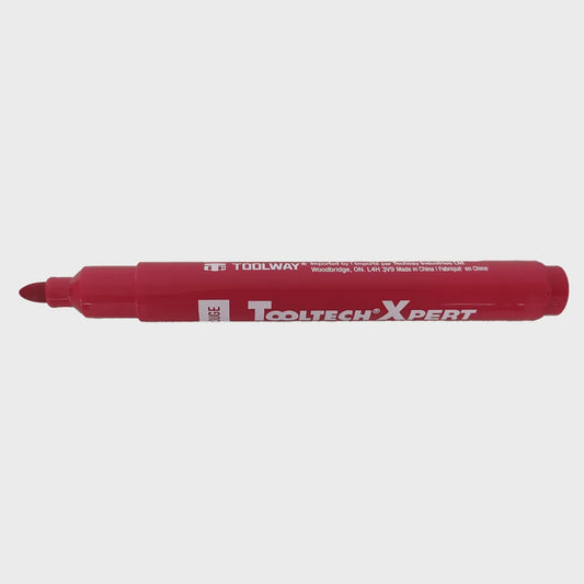 Toolway 191085 Permanent Marker Round Tip Red