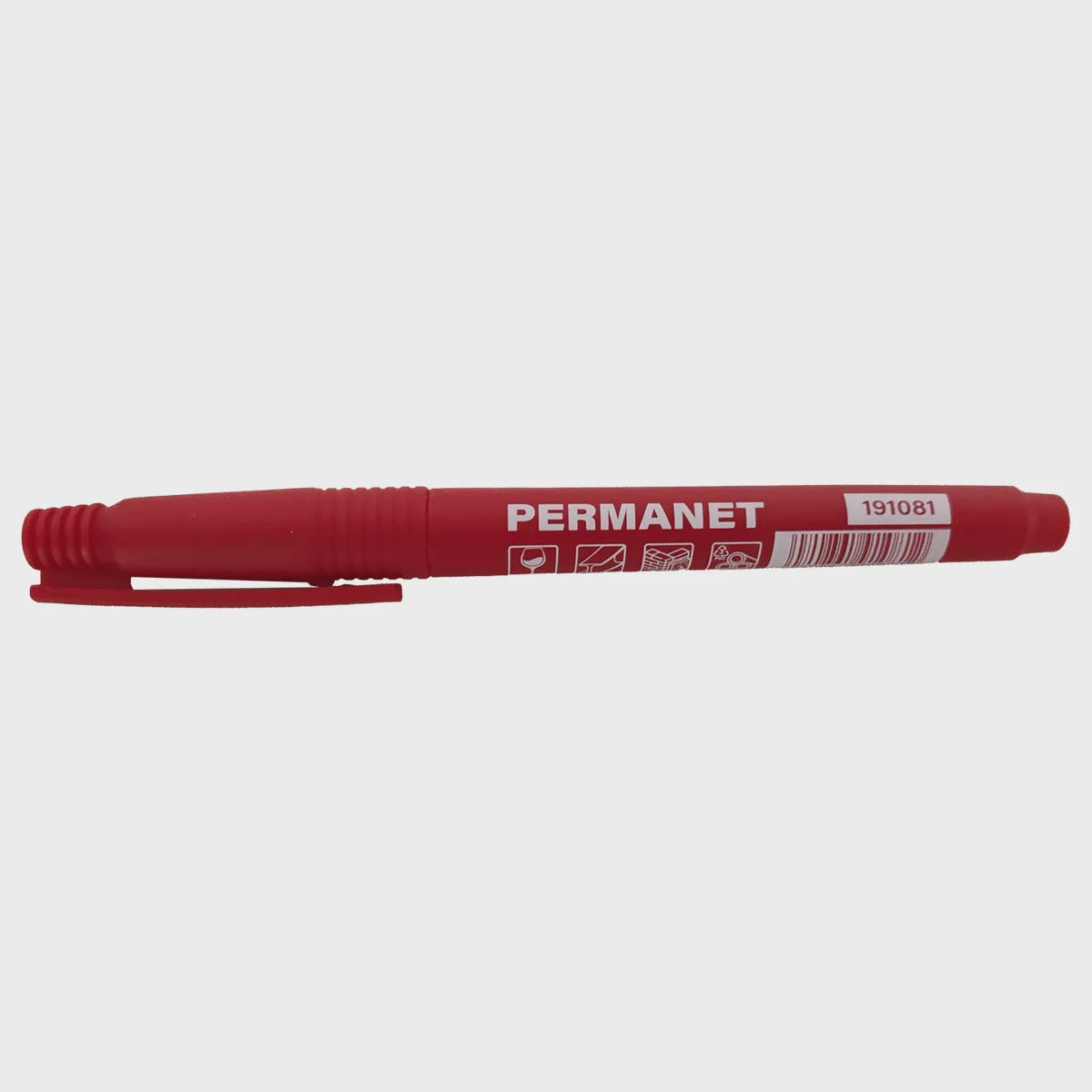 Toolway 191081 12PK Permanent Marker Fine Tip Red