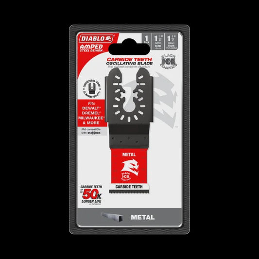 1-1/4" AMPED™ Steel Demon™ Universal Fit Carbide Teeth Oscillating Blade for Metal
