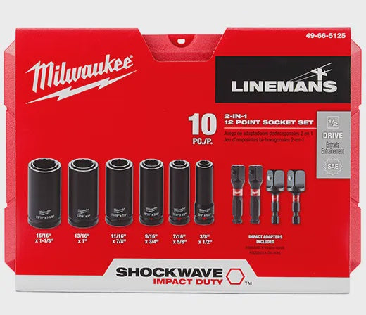 49-66-5125 10PC 2-IN-1 12PT SOCKET SET