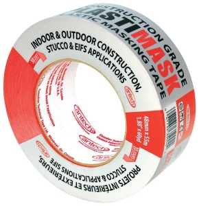 Cantech 35002 Masking Tape, 55 m L, 48 mm W, 7 mil Thick, Polyethylene Backing, Red