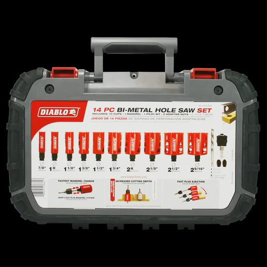14 pc General Purpose Bi-Metal Hole Saw Set