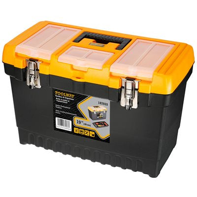 187033 Jumbo Pro Toolbox With Lid 19in