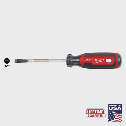 MT206 1/Milwaukee 4" Slotted 4" Cushion Grip Screwdriver
