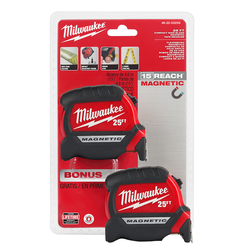 48-22-0325G 25' COMPACT MAG TAPE BOGO - 12' SO