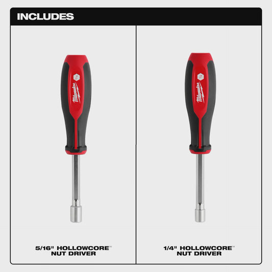 48-22-2442 2pc SAE HollowCore Nut Driver Set