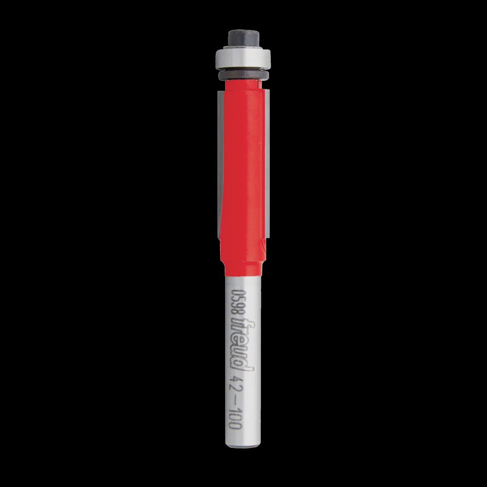 42-100 3/8 in. x 1 in. x 1/4 in. Shank Wood Cutting Bearing Flush Trim Router Bit