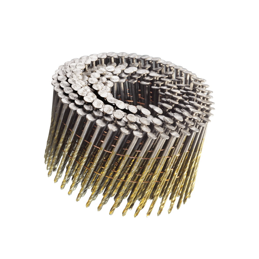 30121 2-1/4"Brite Screw Wire Coil Nails