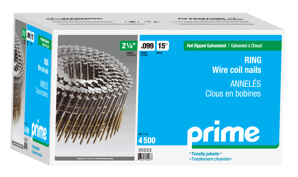 30725 2-1/4" HDG Wire Coil Nails