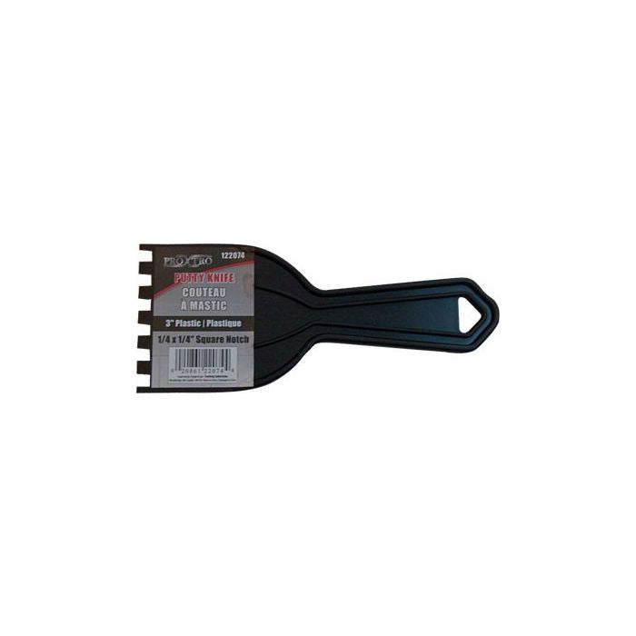 Putty Knife 3'' Plastic 1/4 x 1/4''