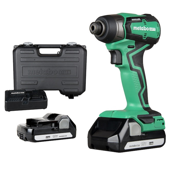 Metabo HPT 18 V 1/4-in Brushless Impact Driver with Batteries and Charger