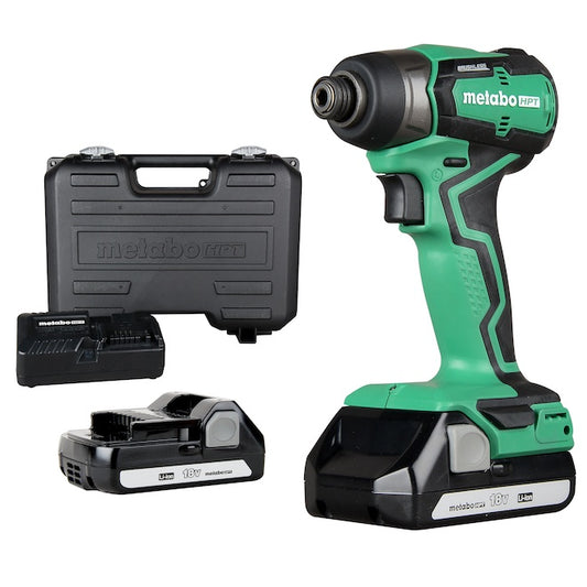 Metabo HPT 18 V 1/4-in Brushless Impact Driver with Batteries and Charger