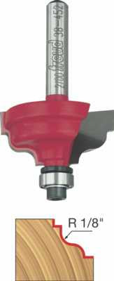 38-452 1/8'' Radius Double Fillet Ogee Bit 1/4'' Shank