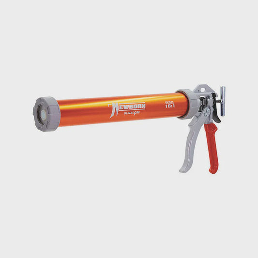 620-AL-ORANGE Newborn 15" Sausage/Cartridge/Bulk Applicator with Aluminum Barrel. 18:1 Thrust - ORANGE