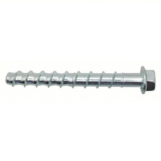 PFM1411640 DEWALT Screw Anchor: 6 in Overall Lg, 5/8 in Dia, Steel, Zinc Plated, External Hex, Hex, 2