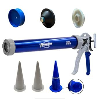 620-AL-BLUE Newborn 15" Sausage/Cartridge/Bulk Applicator with Aluminum Barrel. 18:1 Thrust - BLUE