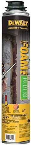 Dewalt Polyurethane 08134P-PWR Expanding Foam Trigger Foam Pro Windows and Doors 29oz