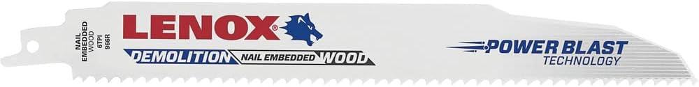 227630SB966R Lenox Reciprocating Saw Blade - 6 TPI 4,2mm  - 1"25mm in 9"229mm-Metal