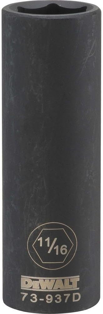 DEWALT DWMT73937OSP 6 Point 1/2'' Drive Deep Impact Socket 11/16'' SAE