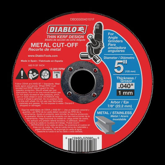 5" Thin Kerf Metal Cut-Off Discs