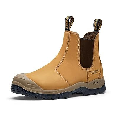 DEWALT Nitrogen Mens Slip On, Steel Toe Cap, Industrial Safety Work Boot, Wheat New Buck, Size 12 Wide