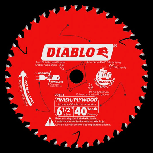 D0660A 6-1/2 in. x 60 Tooth Ultra Finish Saw Blade