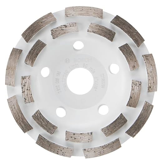 BOSCH DCDR0501 5 in. Double Row Segmented Diamond Cup Wheel | Longer Life, Effective Grinding | Concrete, Mortar | Small Angle Grinders