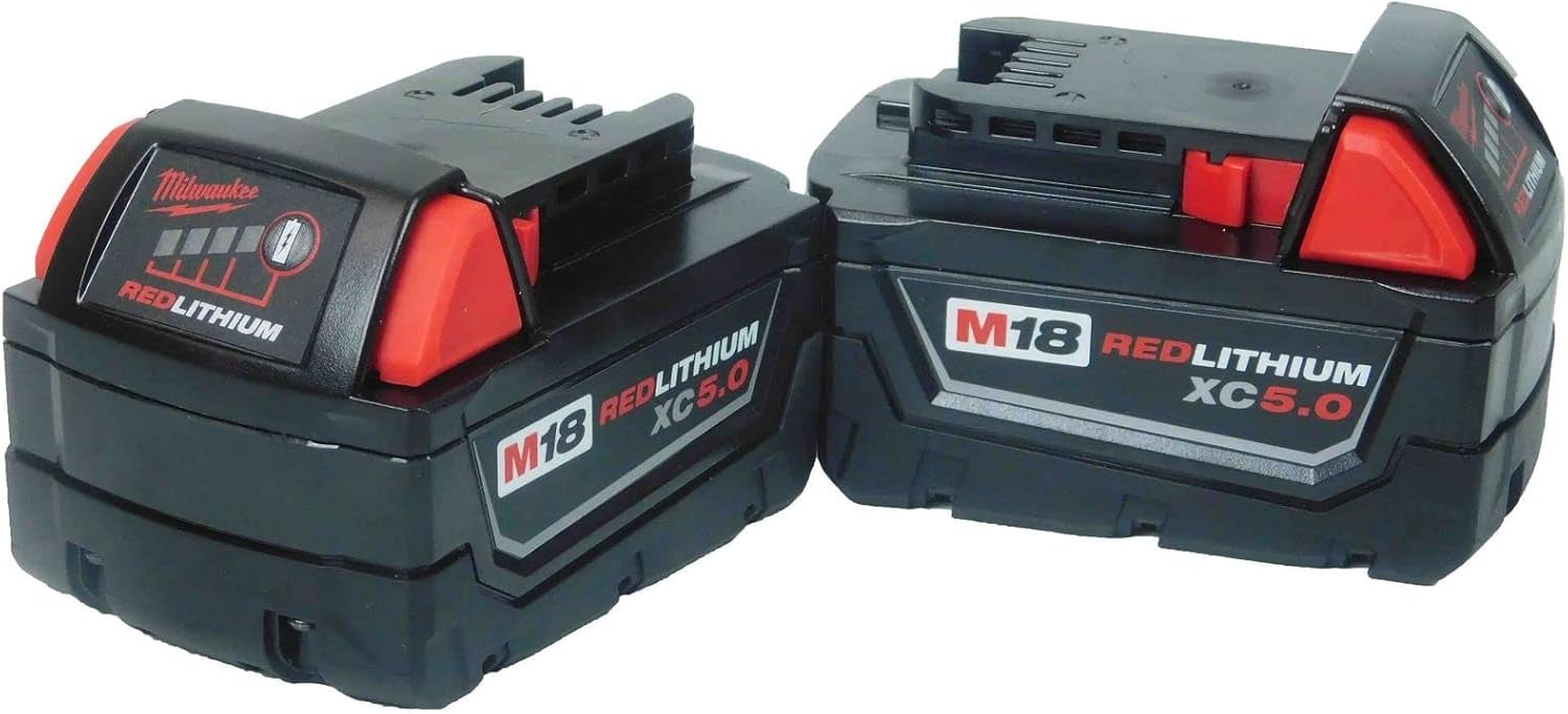48-11-1852 Milwaukee M18 REDLITHIUM XC 5.0 Ah Battery Pack - 2 Pack