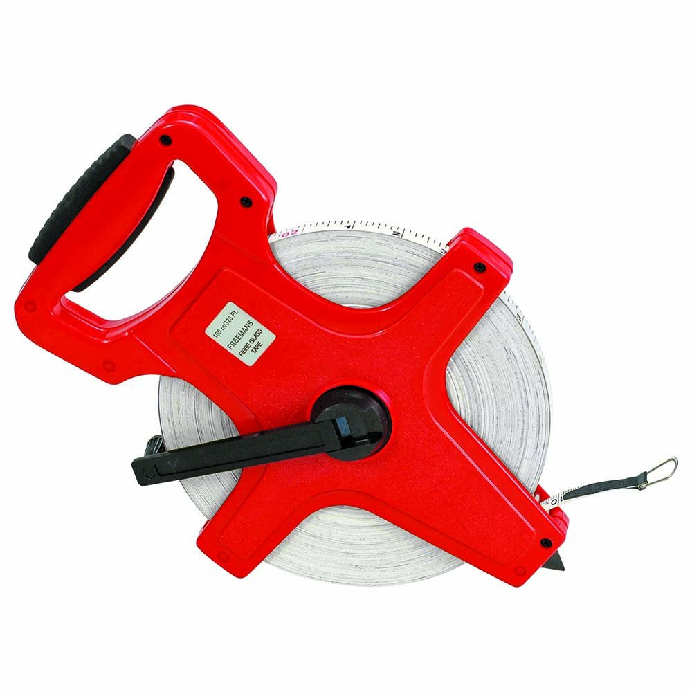 100023 Open Reel Surveyors Tape 100m Fiber Glass