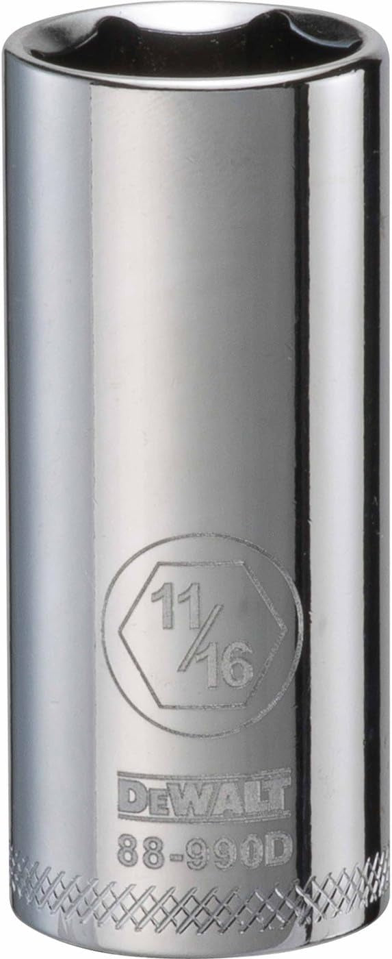 DEWALT DWMT88990OSP 6 Point 3/8'' Drive Deep Socket 11/16'' SAE