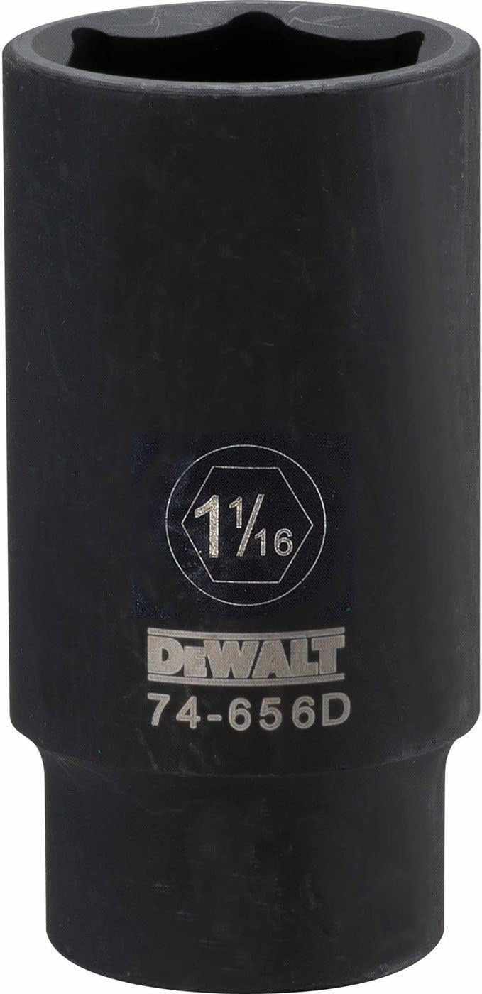 DEWALT DWMT74656B 1/2" Drive Socket Deep Impact 6 PT 1 1/16