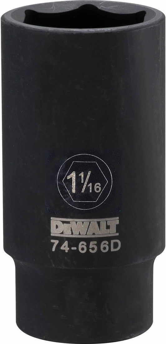 DEWALT DWMT74656B 1/2" Drive Socket Deep Impact 6 PT 1 1/16